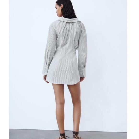 ZARA SHORT STRIPED DRESS SIZE M - Picture 9 of 9